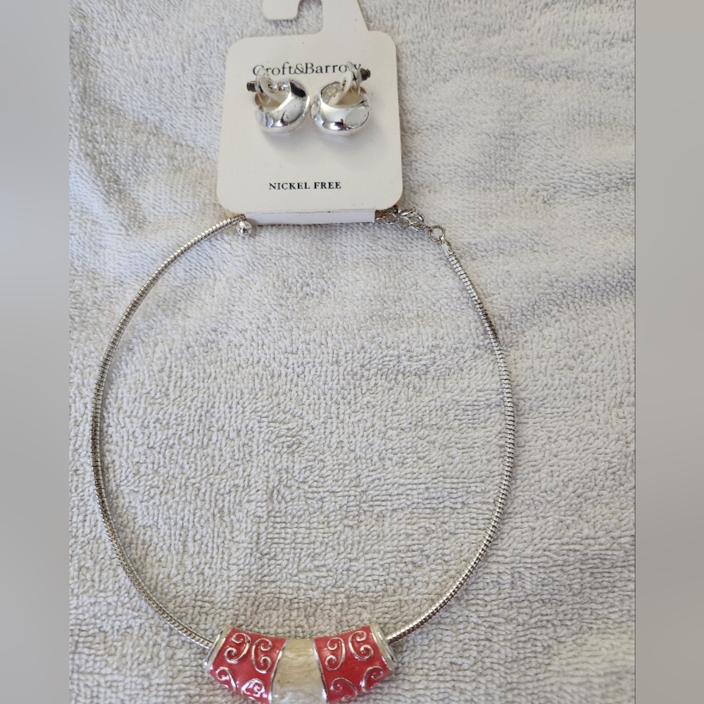 Croft & Barrow Nickel Free Necklace and Earrings Set BNWT